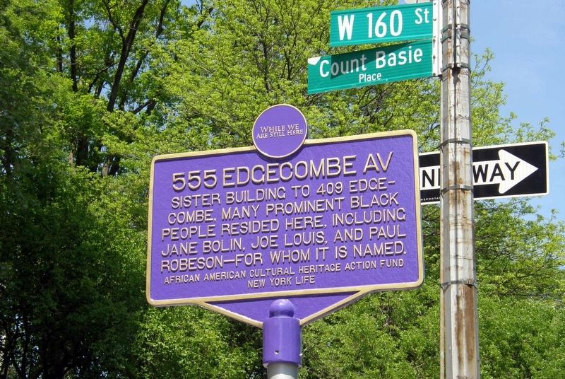555 Edgecombe Av Marker. Click for full size. 555 Edgecombe Av Marker image. Click for full size.