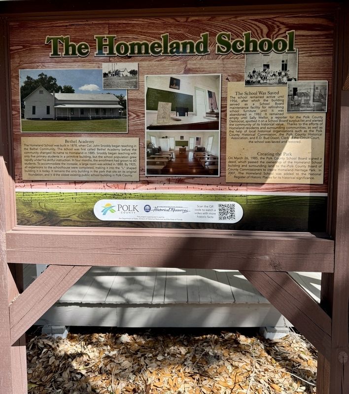The Homeland School Marker. Click for full size. The Homeland School Marker image. Click for full size.