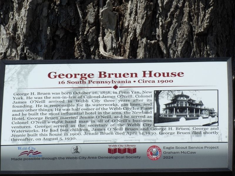George Bruen House Marker image. Click for full size.