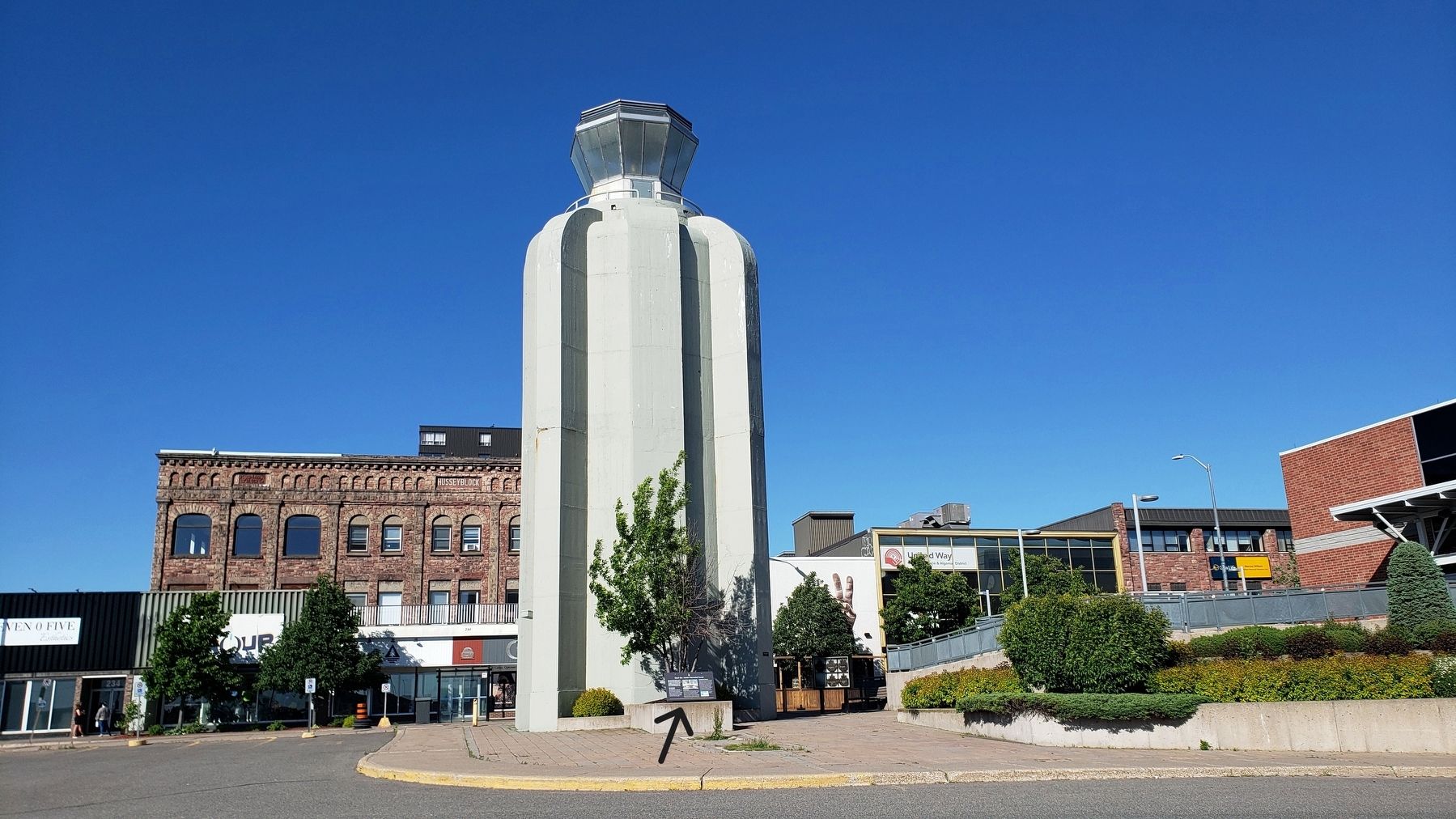 Sault Ste. Marie Memorial Tower & Marker image. Click for full size.