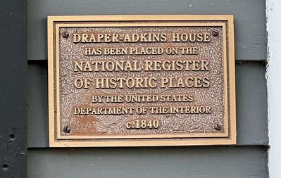Draper-Adkins House Marker. Click for full size. Draper-Adkins House Marker image. Click for full size.