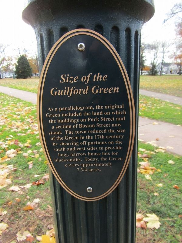 Size of the Guilford Green Marker. Click for full size. Size of the Guilford Green Marker image. Click for full size.