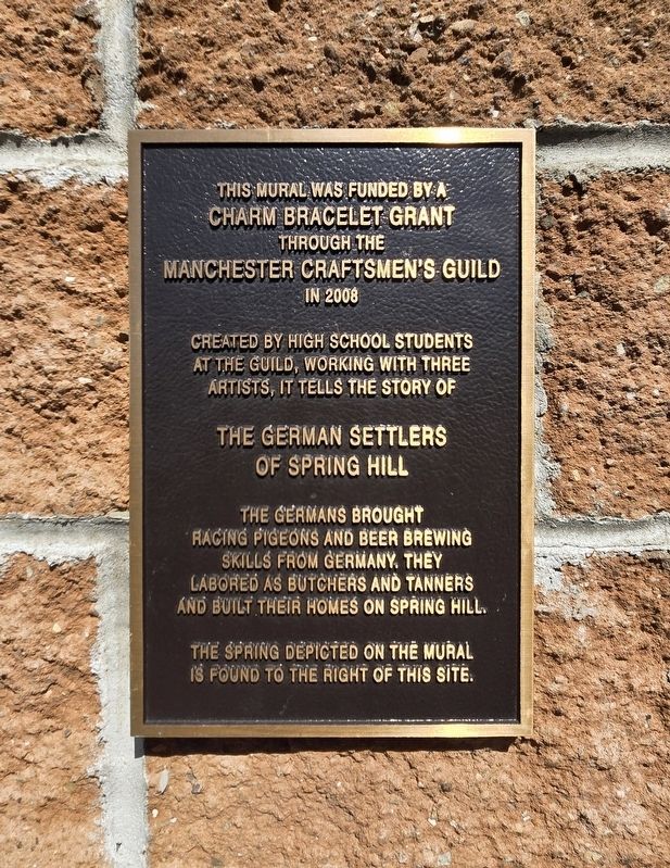 The German Settlers of Spring Hill Marker image. Click for full size.