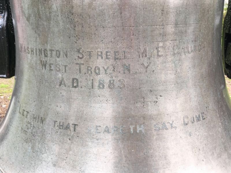 United Methodist Church Bell Inscription:. Click for full size. United Methodist Church Bell Inscription: image. Click for full size.