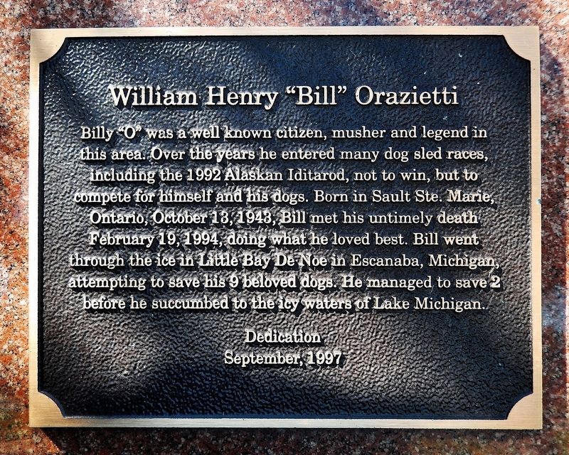 William Henry “Bill” Orazietti Marker. Click for full size. William Henry “Bill” Orazietti Marker image. Click for full size.
