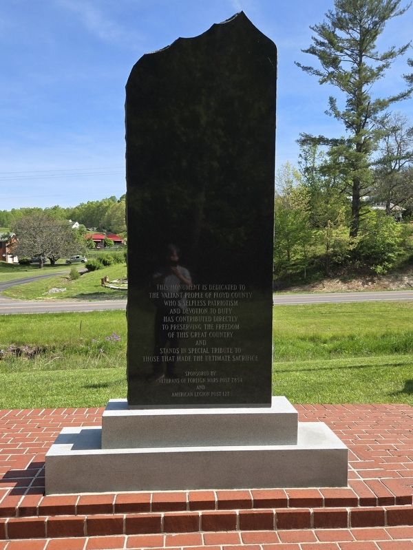 Floyd County Veterans Memorial Marker, Side Two. Click for full size. Floyd County Veterans Memorial Marker, Side Two image. Click for full size.