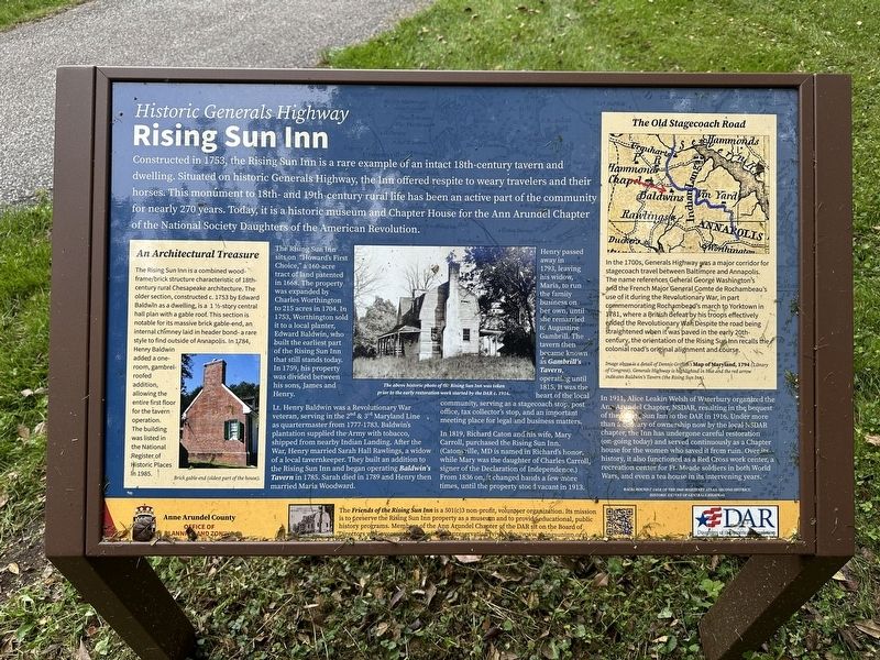 Rising Sun Inn Marker. Click for full size. Rising Sun Inn Marker image. Click for full size.