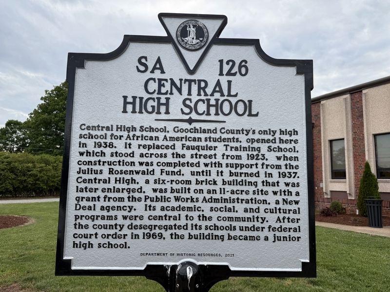 Central High School Marker image. Click for full size.