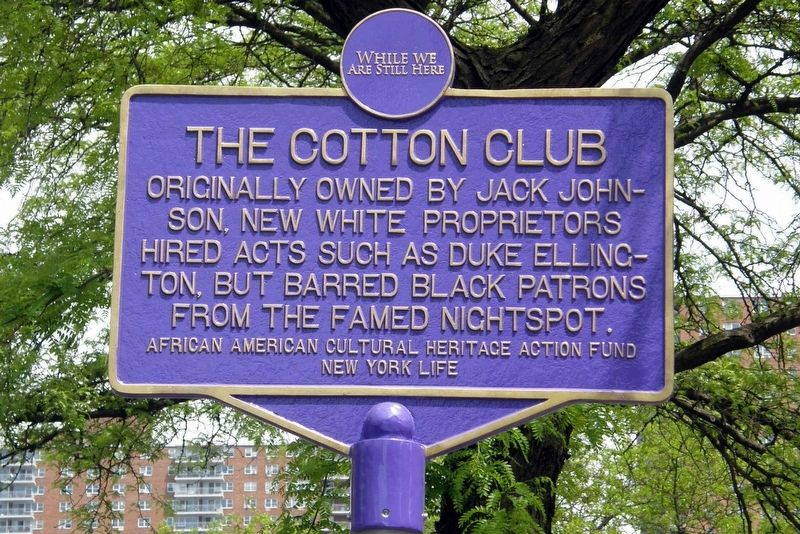 Cotton Club Marker image. Click for full size.