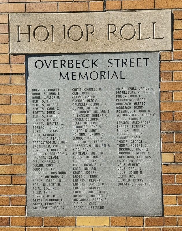 Overbeck Street Memorial image. Click for full size.