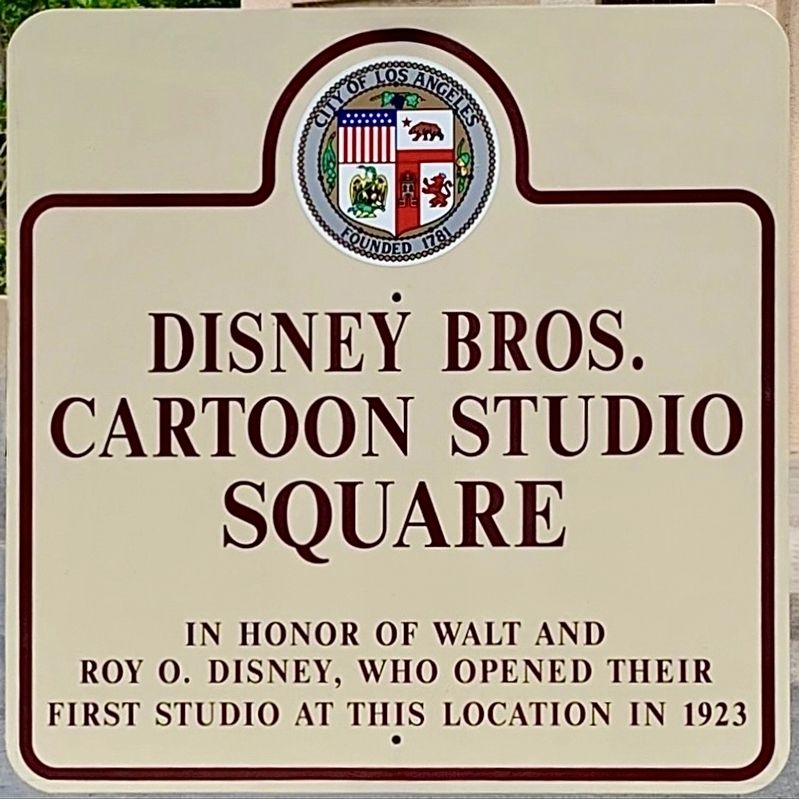 Disney Bros. Cartoon Studio Marker. Click for full size. Disney Bros. Cartoon Studio Marker image. Click for full size.