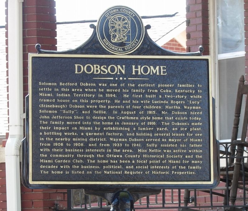 Dobson Home Marker image. Click for full size.