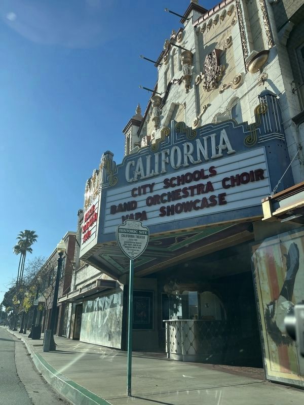 California Theater Marker. Click for full size. California Theater Marker image. Click for full size.