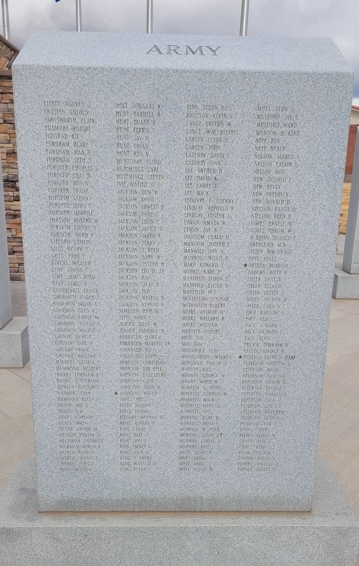 Loa Veterans Memorial - 3rd Panel image. Click for full size.