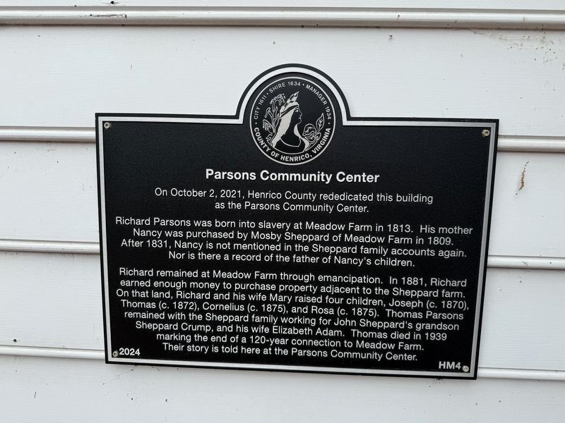 Parsons Community Center Marker image. Click for full size.