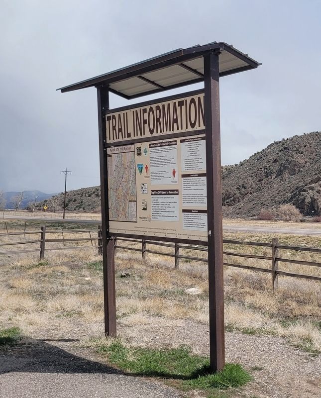 "The Paiute Trail Story" Marker - Reverse Side image. Click for full size.