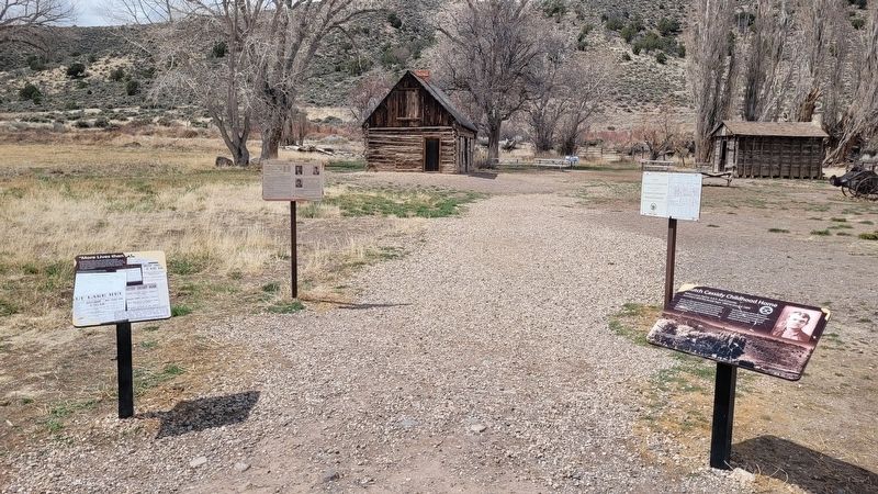 The view of the Butch Cassidy Childhood Home and Marker (right side) image. Click for full size.