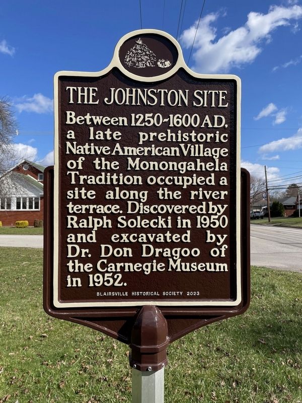 The Johnston Site Marker image. Click for full size.