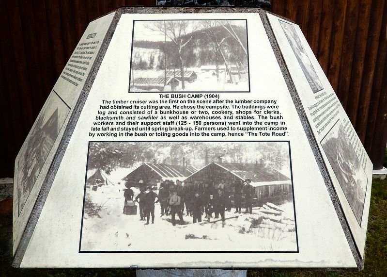 The Lumbering Industry Marker (<i>panel 2 of 6</i>) image. Click for full size.