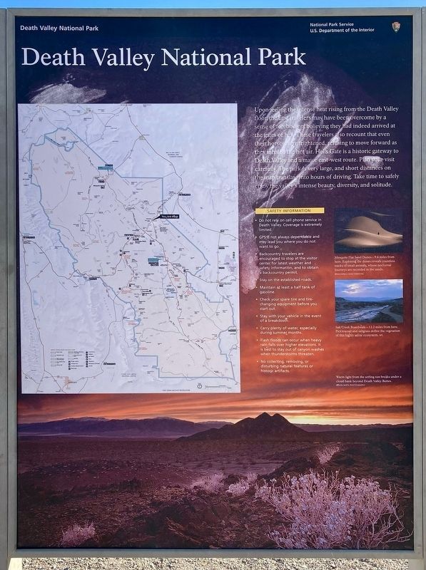 Death Valley National Park Marker image. Click for full size.