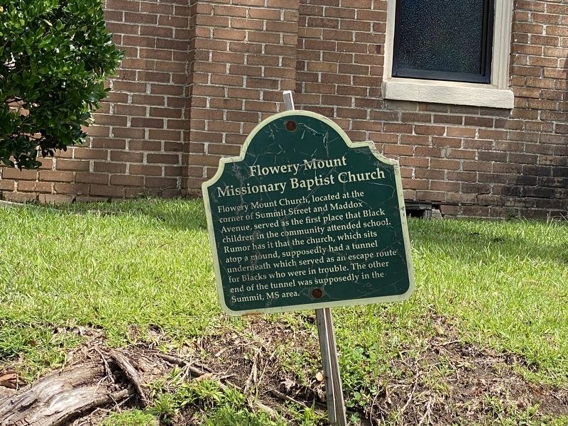 Flowery Mount Missionary Baptist Church Marker image. Click for full size.