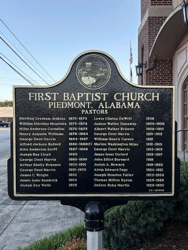 Front of Second Marker - List of Pastors image. Click for full size.