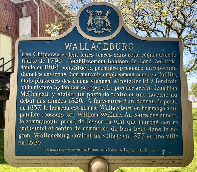 Wallaceburg Marker. Click for full size. Wallaceburg Marker image. Click for full size.