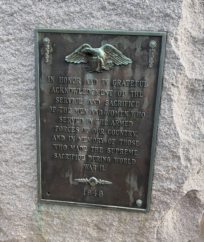 World War II Memorial Marker. Click for full size. World War II Memorial Marker image. Click for full size.
