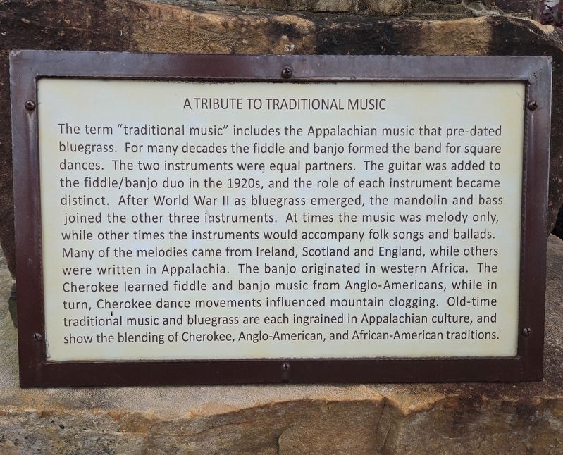 A Tribute to Traditional Music Marker image. Click for full size.