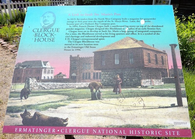Clergue Blockhouse Marker image. Click for full size.