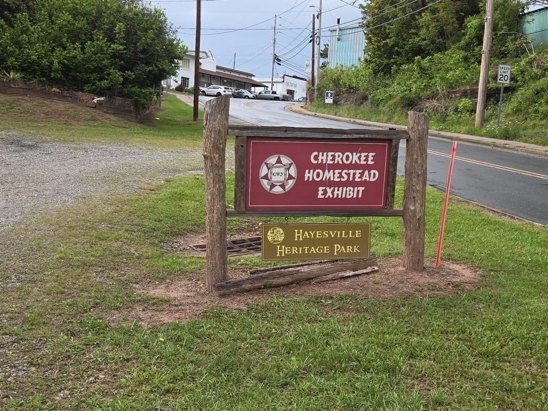 Entrance to Cherokee Homestead Exhibit off US Business 64 image. Click for full size.