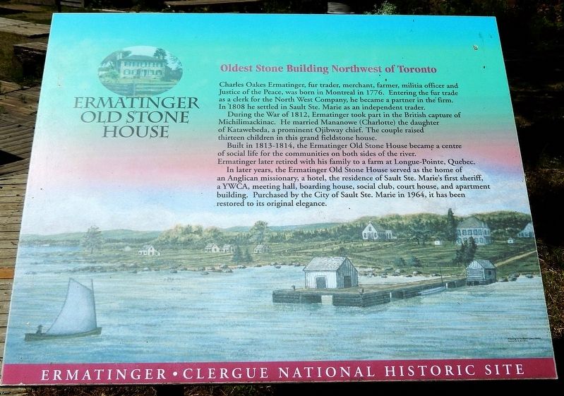 Ermatinger Old Stone House Marker image. Click for full size.