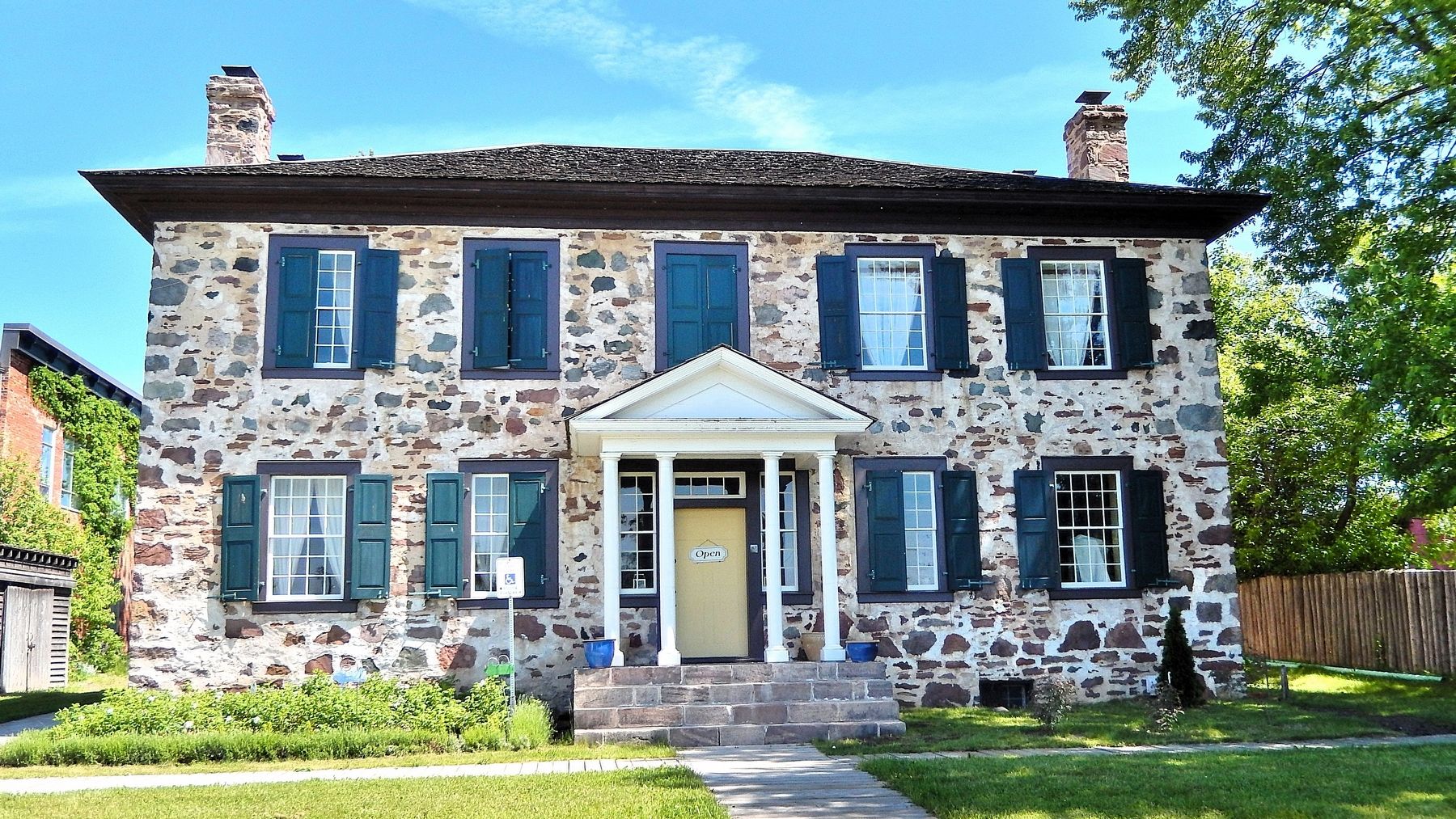 Ermatinger Old Stone House (<i>south/front elevation</i>) image. Click for full size.