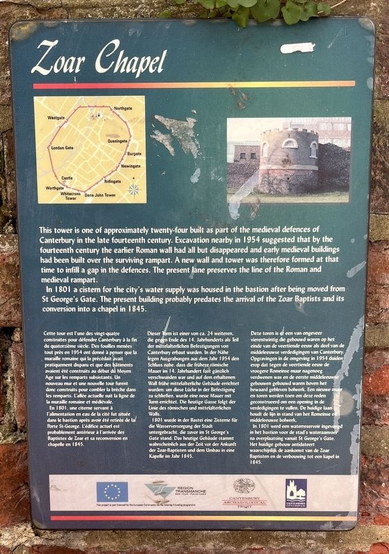Zoar Chapel Marker image. Click for full size.