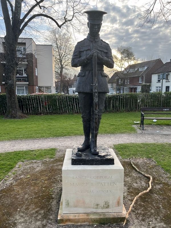 Lance Corporal Maurice Patten Statue image. Click for full size.