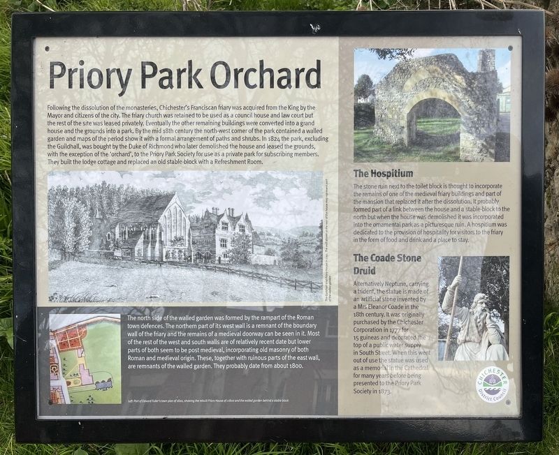 Priory Park Orchard Marker image. Click for full size.