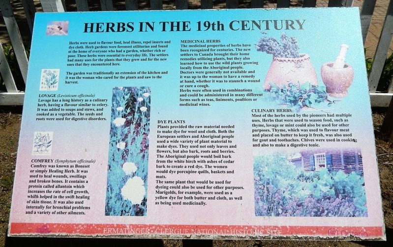 Herbs in the 19th Century Marker image. Click for full size.