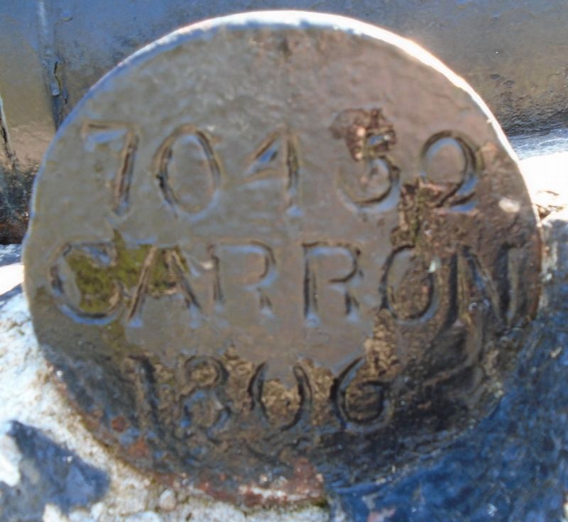 Mount Pelion Cannon Trunnion Mark. Click for full size. Mount Pelion Cannon Trunnion Mark image. Click for full size.