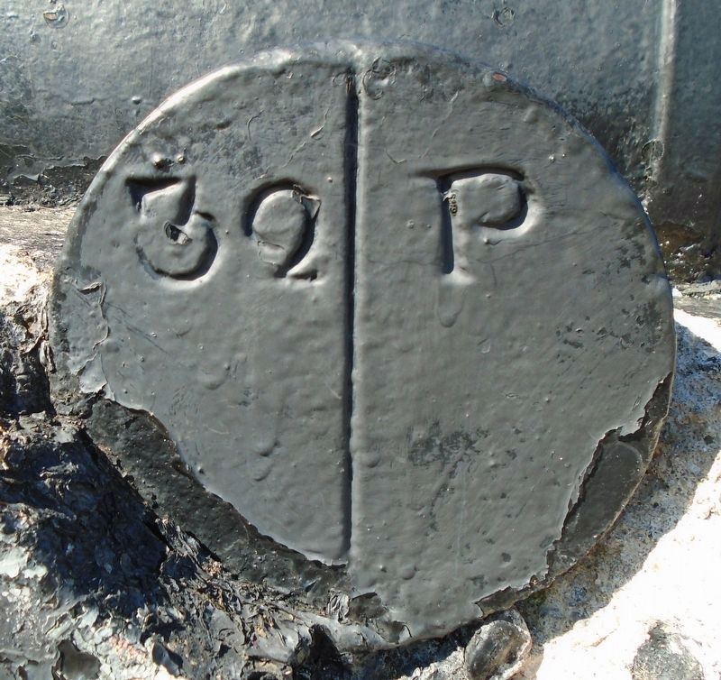 Mount Pelion Cannon Trunnion Mark. Click for full size. Mount Pelion Cannon Trunnion Mark image. Click for full size.