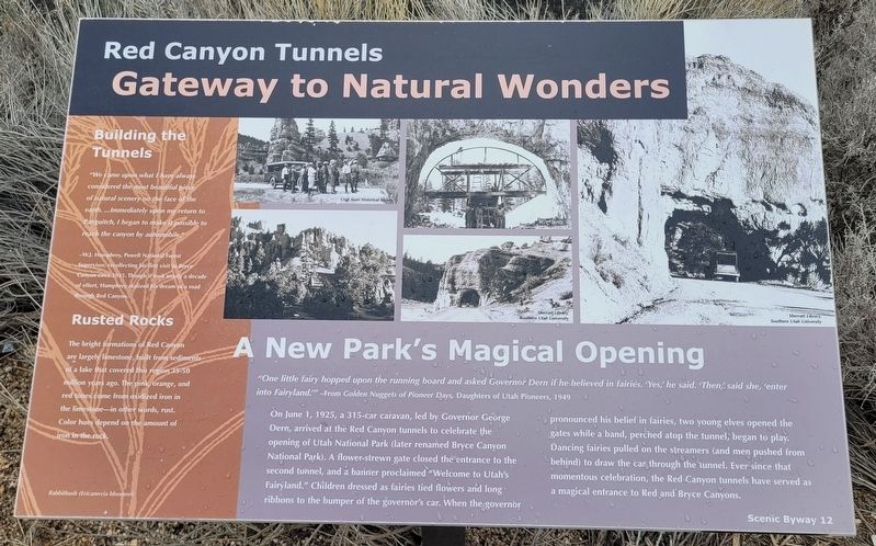Red Canyon Tunnels Marker image. Click for full size.