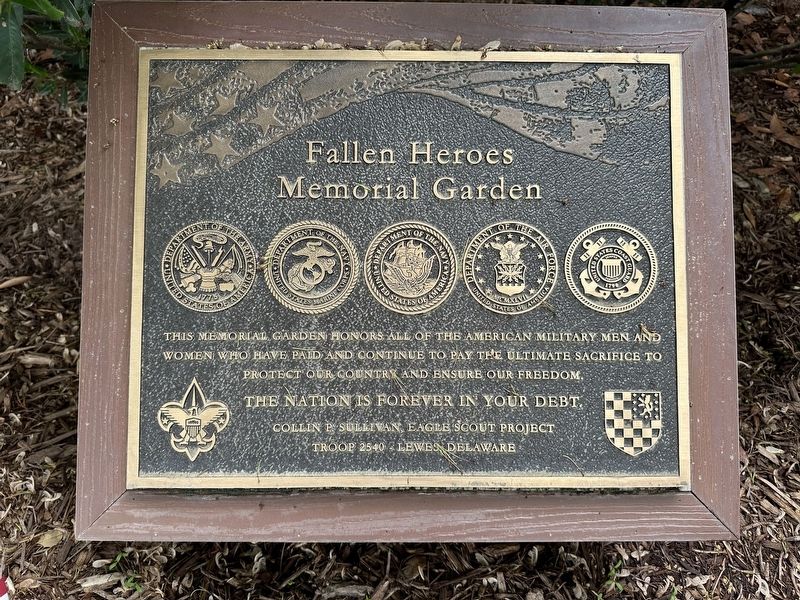 Fallen Heroes Memorial Garden Marker image. Click for full size.