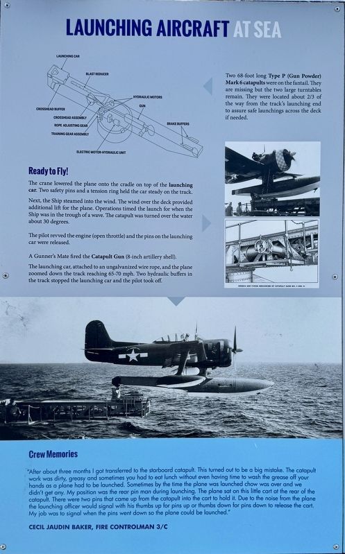 Launching Aircraft at Sea Marker image. Click for full size.