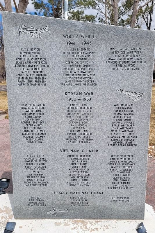 Circleville Veterans Memorial - Right Panel image. Click for full size.