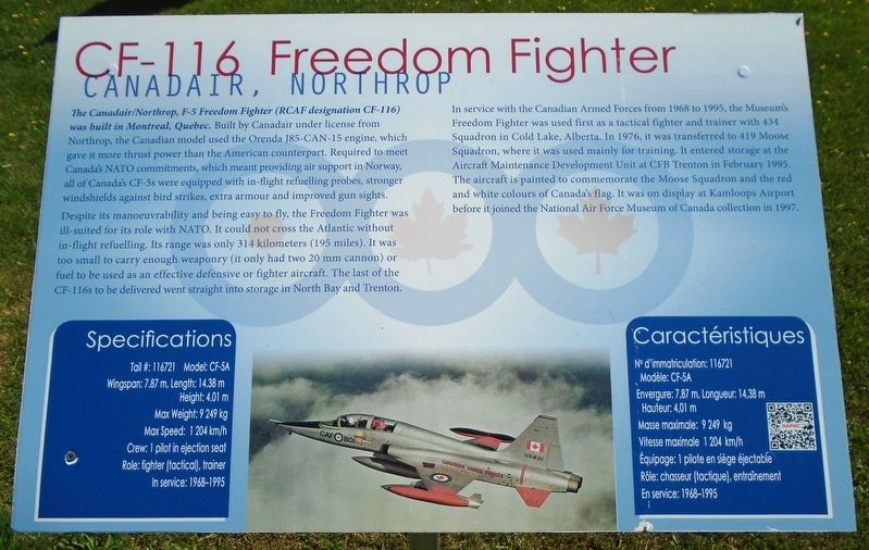 CF-116 Freedom Fighter Marker. Click for full size. CF-116 Freedom Fighter Marker image. Click for full size.