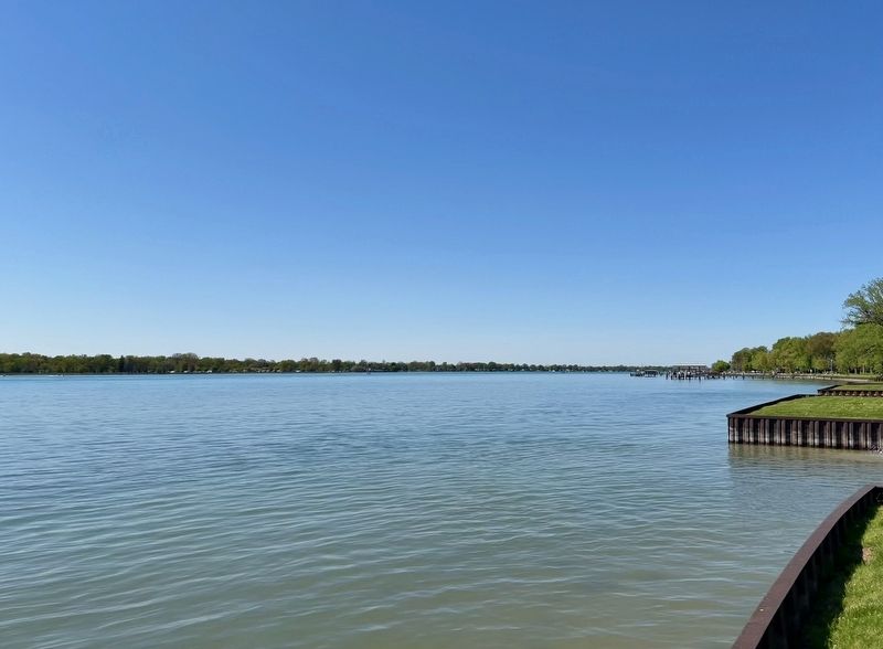 The St. Clair River at Port Franks, 2025 image. Click for full size.