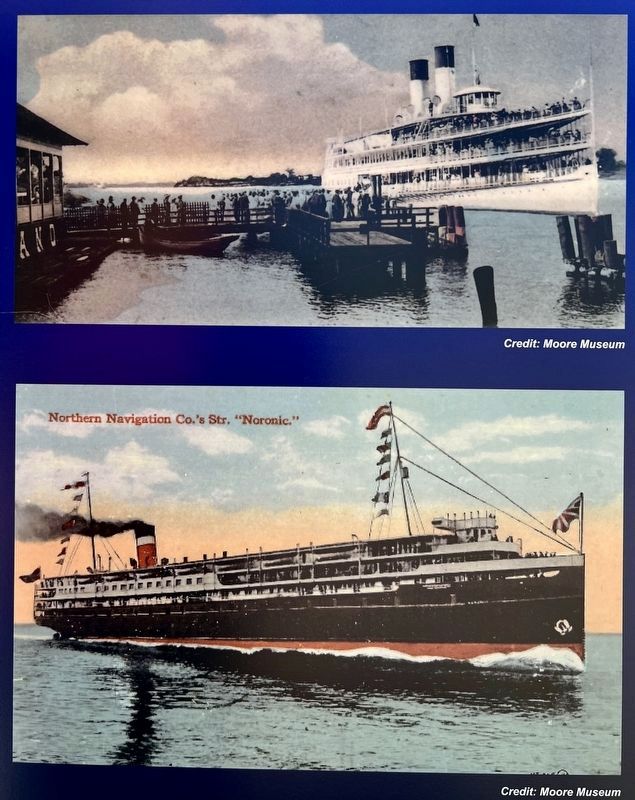 Passenger Ships on the Lower St. Clair River marker photos detail image. Click for full size.