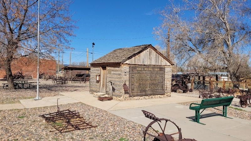 The view of the Pioneer Industrial Center Marker in the park image. Click for full size.