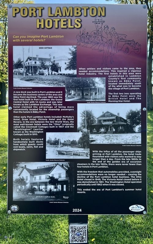 Port Lambton Hotels Marker. Click for full size. Port Lambton Hotels Marker image. Click for full size.