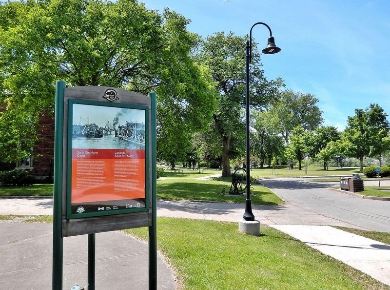 Sault Ste. Marie Canal / Canal de Sault Ste. Marie Marker. Click for full size. Sault Ste. Marie Canal / Canal de Sault Ste. Marie Marker image. Click for full size.