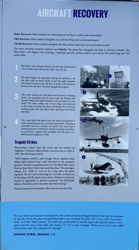 Aircraft Recovery Marker. Click for full size. Aircraft Recovery Marker image. Click for full size.